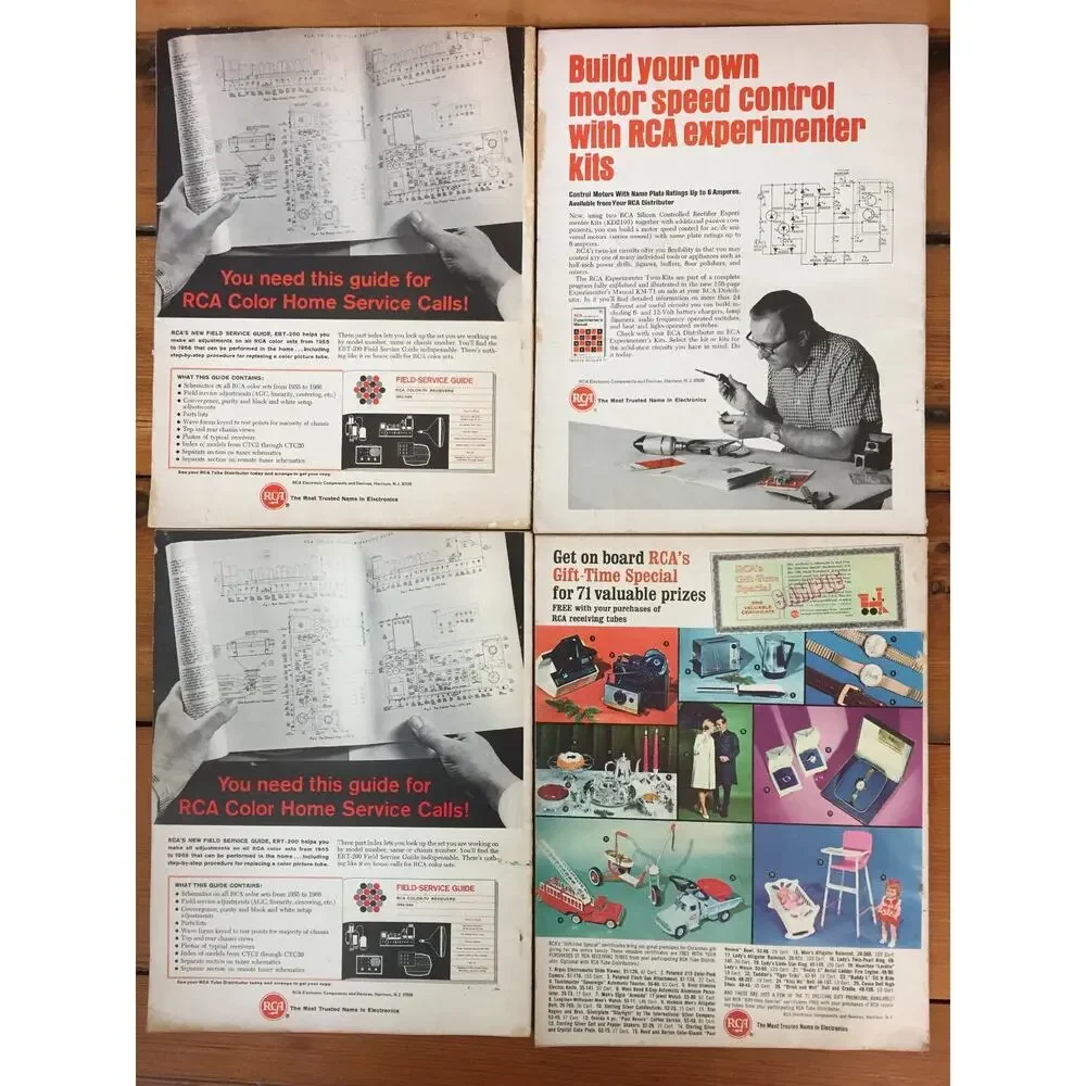 Vintage Lot 10 1967 Electronics World Magazine Computer Sci-Fi Radio Atomic Era